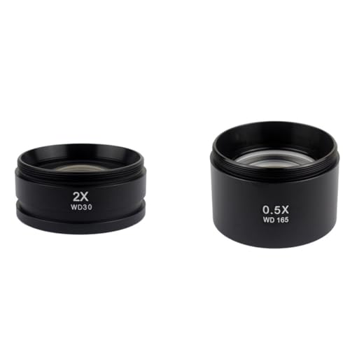 Mikroskopzubehör WD165 0.5x 0.7x 1.0x 2.0x Hilfsobjekte Objektivmikroskop-Kameraobjektiv for Trinokular-Stereo-Zoom-Mikroskop Haltbarkeit und zuverlässige Leistung(2.0X 0.5X) von TYZK