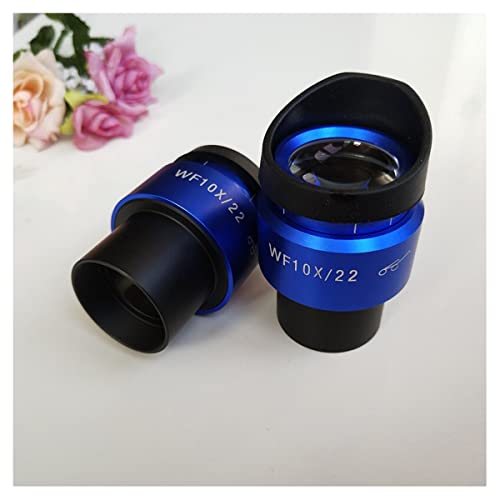 Mikroskopzubehör WF10X 2. 2mm blaue shell Zoom Verstellbare Eyepoint Stereoskopisches Stereo-Mikroskop-Okular-Objektiv 30mm Haltbarkeit und zuverlässige Leistung(Quantity 2pcs) von TYZK