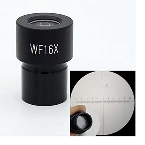 Mikroskopzubehör WF16X 1. 3mm Weitwinkel-biologisches Mikroskop-Okular-Objektiv, Montagegröße 23.2mm mit Messmikrometer-Skala Haltbarkeit und zuverlässige Leistung(1pc wf16x with scale) von TYZK