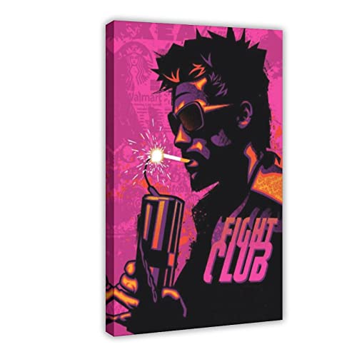 Fight Club 1999 Tyler Durden (27) Filmposter auf Leinwand, Schlafzimmer, Dekoration, Sportlandschaft, Büro, Raumdekoration, Geschenkrahmen, 20 x 30 cm von TYZOC