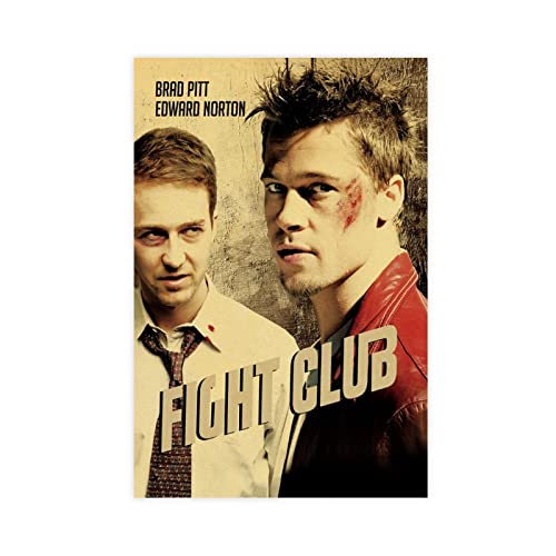 Fight Club 1999 Tyler Durden (61) Filme-Poster, Leinwand, Wandkunst, Dekoration, Gemälde für Wohnzimmer, Schlafzimmer, Dekoration, Unrahmen-Stil, 50 x 75 cm von TYZOC