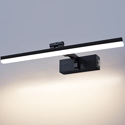 TYhogar LED Spiegellampe Bad 40cm, 8W 920LM 180° drehbar LED Spiegellampe Badezimmer Spiegelleuchte Bad Lampe, 3000K/4500K/6000K 3 Farbtemperatur Einstellungen Badezimmer Spiegel IP44 Schminklicht von TYhogar