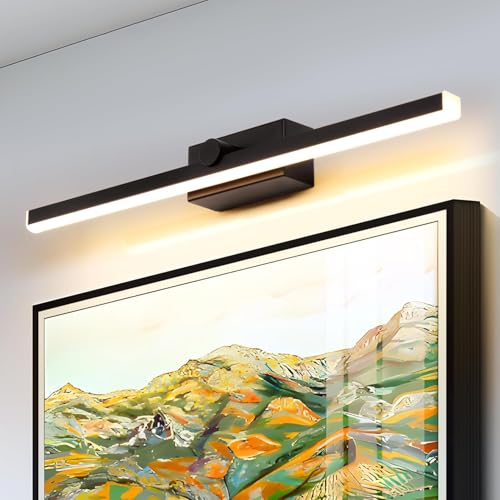 TYhogar Spiegellampe Bad 12W IP44 Wasserdicht LED Spiegelleuchte Drehbare 180° Wandleuchte mit 3000K Warmweiß Spiegelbeleuchtung für Badezimmer von TYhogar