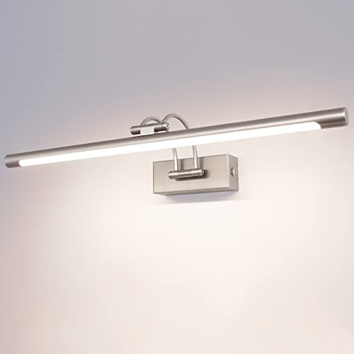TYhogar LED Spiegelleuchte Badezimmer 15W, Badlampe Wand Dimmbar (3000K,4500K,6000K) und Stufenlos Dimmbar Bilderleuchte 60CM mit Schwenkbarem Lampenkopf Wandleuchte Bad Spiegelschrank von TYhogar