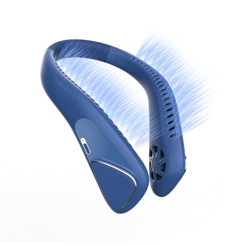Nackenventilator,6000 mAh Tragbarer Persönlicher Lüfter,Persönlicher Ventilator mit 3 Geschwindigkeiten,360° Verstellbarer Handventilator klein,Freihändige Leicht Ventilator Tragbarer FüR Sport,Reisen von TZCIN