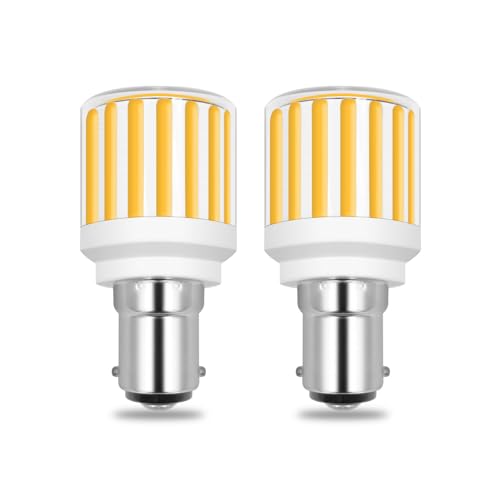 TZHILAN B15D 7W LED Lampe, Super Hell 800LM 100V-265V Warmweiß 2700K Ersatz zu 75W Leuchtmittel Bajonett Kein Flackern Nicht dimmbar Für Heimbeleuchtung Energiesparlampe, 2 Stück [MEHRWEG] von TZHILAN