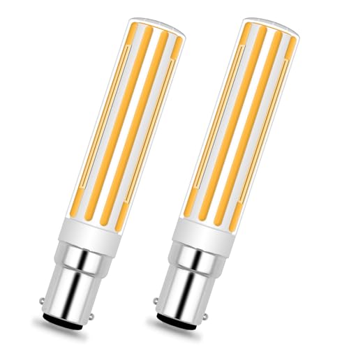 TZHILAN B15D LED Lampe Dimmbar, 8W Ersatz 75W 230V, B15d LED 2700K Warmweiss für Deckenlampen, 2 Pack [MEHRWEG] von TZHILAN