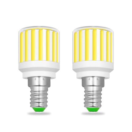 TZHILAN E14 LED Lampe 7W, 5000K Tageslichtweiß, entspricht zu 75W Glühbirne, 800LM, CRI 85, Nicht Dimmbar, kleine Edison Schraube für Kronleuchter, Heimbeleuchtung, 2er Pack [MEHRWEG] von TZHILAN