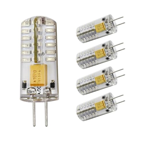 TZHILAN Farbe Rot G4 12V LED Glühbirne 2.5W Ersetzt 20W Halogen Spezial Glühbirne für Ambient Mood Dekorative Beleuchtung, 5er Pack[MEHRWEG] von TZHILAN