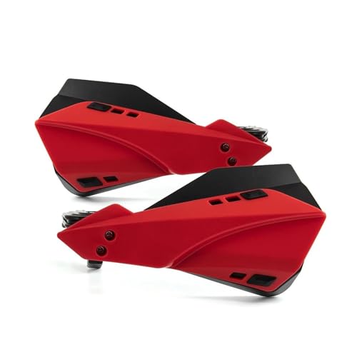 TZIUSFAC Motorrad Handguards Für 80-650CC XR CR CRF Für BETA 125-498CC RR 2T 4T 22MM Motorrad-Handschützer Handschützer Schutz Racing Windschutzscheibe Handschützer(Red) von TZIUSFAC
