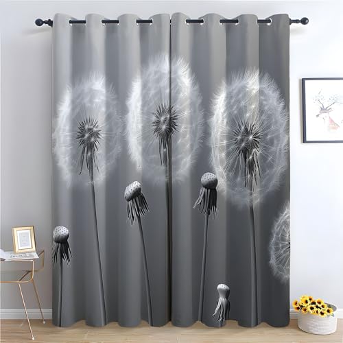 TZKRWRH Böhmische Blumen-Küchenvorhänge Blumen Muster Boho-Blumenmuster, Bauernhaus, ästhetische Blumenvorhänge für Badezimmer, Schlafzimmer-H160 x B100 cm (2er Pack) von TZKRWRH