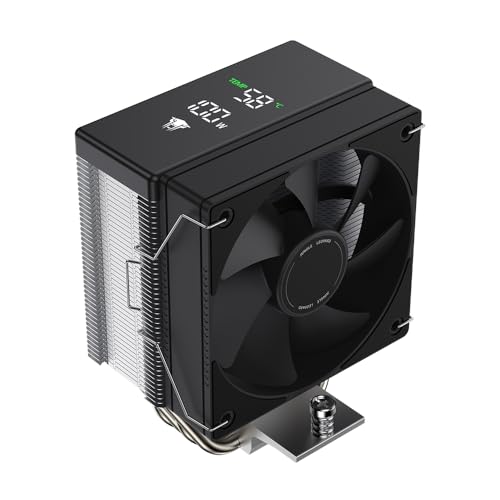 TZMRIT AF400S CPU Kühler mit Display, 10CM 2200RPM 4PIN PWM Lüfter, für Intel LGA 1700/1200/115X/1851, für AMD AM4(AF400S) von TZMRIT