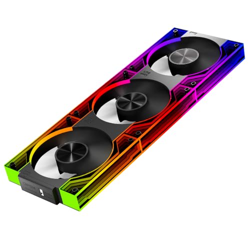 TZMRIT Interstellar-V3 Forward/Reverse Flow Wechselbar RGB PC Lüfter 120mm Daisy Chain 3Stück mit PWM-Steuerung und ARGB-Effekt Schwarz,2000RPM,68.5CFM (Schwarz) von TZMRIT