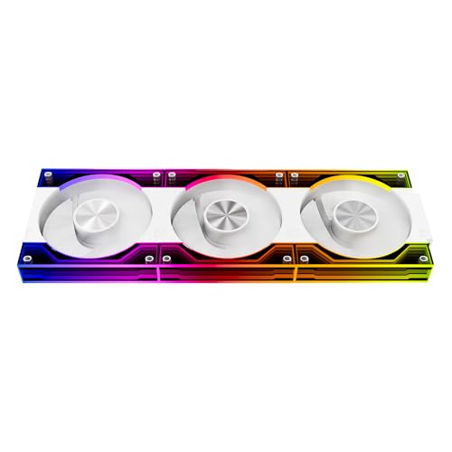 TZMRIT Interstellar-V3 Forward/Reverse Flow Wechselbar RGB PC Lüfter 120mm Daisy Chain 3Stück mit PWM-Steuerung und ARGB-Effekt Schwarz,2000RPM,68.5CFM (Weiß) von TZMRIT
