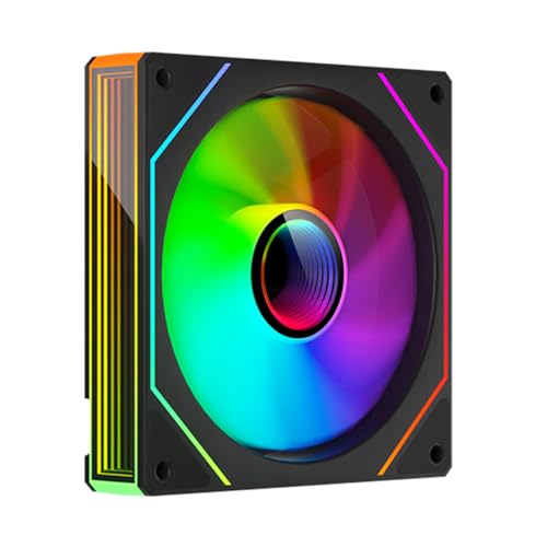 TZMRIT PRISM 4MAX 120mm Infinite Mirror ARGB PC Lüfter mit PWM Control und ARGB Effekt (BK, Reverse Flow) von TZMRIT