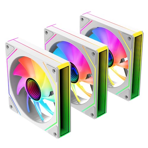 TZMRIT PRISM 4MAX 120mm Infinite Mirror ARGB PC Lüfter mit PWM Control und ARGB Effekt (WH×3, Forward) von TZMRIT