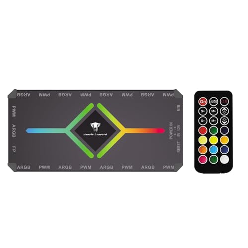 TZMRIT PWM Fan Hub mit controller für 5V Adressierbar ARGB Computer PC Gehäuse Lüfter PWM 1 to 9 Ports Magnetisch Hub Splitter mit Fernbedienung SATA Stromversorgung schwarz TZMRIT PWM Fan Hub mit controller für 5V Adressierbar ARGB Computer PC Gehäuse Lüfter PWM 1 to 9 Ports Magnetisch Hub Splitter mit Fernbedienung SATA Stromversorgung schwarz von TZMRIT