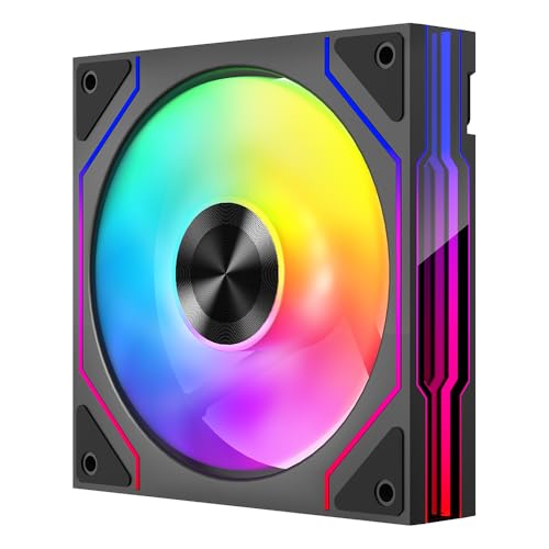 TZMRIT Prism-STARTRAIL 120mm Infinite Mirror ARGB PC Lüfter mit PWM Control und ARGB Effekt,1850RPM,58.36CFM (BK) von TZMRIT