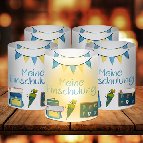 12 Windlicht Tischdeko Einschulung Junge Meine Einschulung Tisch Deko Einschu-Lung Junge Tisch Deko Schulanfang Jun-ge Blau für Teelichter oder Kerzen 12 Windlicht Tischdeko Einschulung Junge Meine Einschulung Tisch Deko Einschu-Lung Junge Tisch Deko Schulanfang Jun-ge Blau für Teelichter oder Kerzen von TZQFROCE