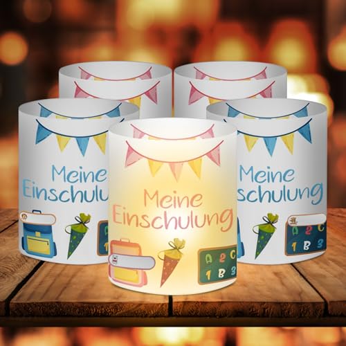 12 Windlicht Tischdeko Einschulung Junge Meine Einschulung Tisch Deko Einschu-Lung Mädchen Tisch Meine Einschu-Lung Deko Rosa Blau für Teelichter oder Kerzen 12 Windlicht Tischdeko Einschulung Junge Meine Einschulung Tisch Deko Einschu-Lung Mädchen Tisch Meine Einschu-Lung Deko Rosa Blau für Teelichter oder Kerzen von TZQFROCE