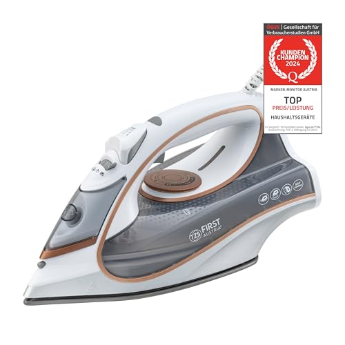TZS First Austria Dampfbügeleisen I 2800-3200W I Keramiksohle I Selbstreinigung I Vertikaldampf I Anti-Kalk I Trockenbügeln I 0,45l Wassertank I 1.3kg | weiß TZS First Austria Dampfbügeleisen I 2800-3200W I Keramiksohle I Selbstreinigung I Vertikaldampf I Anti-Kalk I Trockenbügeln I 0,45l Wassertank I 1.3kg | weiß von TZS First Austria