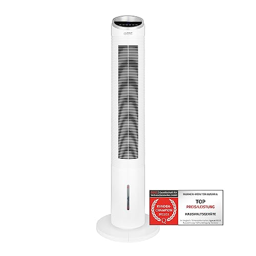 TZS Turmventilator mit Wasserkühlung & Fernbedienung - 102 cm großer & sehr leiser Luftkühler - 80° Oszillation inkl. Timer Funktion & 3 Stufen -Standventilator mit Display-Touch-Sensor - weiß TZS Turmventilator mit Wasserkühlung & Fernbedienung - 102 cm großer & sehr leiser Luftkühler - 80° Oszillation inkl. Timer Funktion & 3 Stufen -Standventilator mit Display-Touch-Sensor - weiß von TZS First Austria