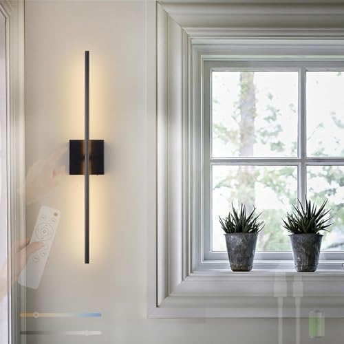 LED Akku Wandlampe mit Fernbedienung 2700K-6500K Wandleuchte Dimmbar Wandbeleuchtung mit Touch Control Schalter Wandleuchten USB Aufladbare für Wohnzimmer Schlafzimmer Esszimmer (Quadratisch,62cm) von TZSMUM