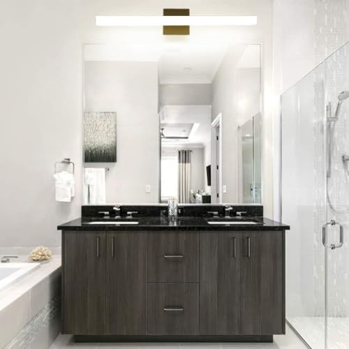 LED Innen Wandlampe Badezimmer Wasserdicht Wandleuchte Modern Minimalistisch Lang Rechteckig Wandbeleuchtung Schwarz/Silber Spiegel Dekorativ für Schlafzimmer Flur (70cm,Schwarz Neutrales Licht) von TZSMUM