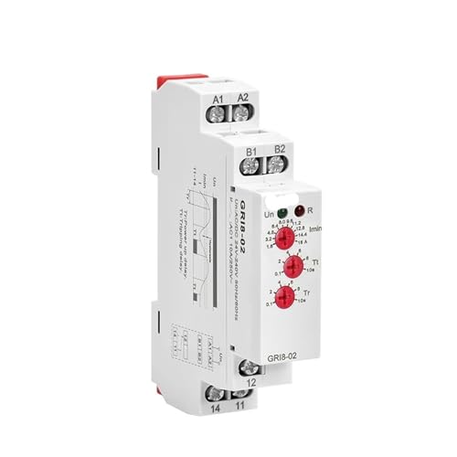 GRI8 Stromrelais-Überwachungsbereich Überstrom- und Unterstromschalter 0,05 A-16 A AC24-240 V ODER DC24 V (Color : GRI8-01, Size : 0.1-1A) von TZUFA