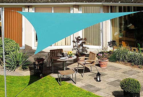 Sonnensegel, Gartensegel, Schatten, wasserdichte Plane, Terrassen-/Schwimmbad-/Carport-Schattenplane – Blaues Dreieck von TZUFA