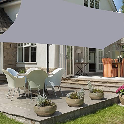Sonnensegel Wasserdicht, Segeldach Grau Gartensegel Outdoor Pergola Markisen Sonnendächer Für Terrasse Mit Markisenaufsatz 90% UV-Block,4x4m von TZUFA