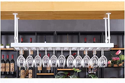 TZUFA Decken-Weinregale, hängender Weinglashalter, Weinbecherregal unter der Schranktheke, wandmontiertes Glasregal, für Jede Art von Stielgläsern, Weingläsern, KTV, Schwarz/Bronze/Weiß von TZUFA