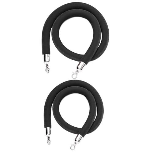 Warteschlangenmanagementseil, Crowd Control Seil mit Verschlüssen, Party Event Barrier, Festival Feier Warteschlange Linie Barriere for D(Black,300Cm) von TZUGSM