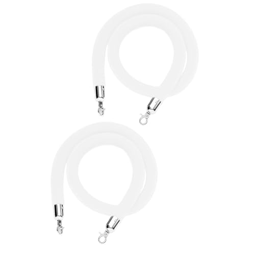 Warteschlangenmanagementseil, Crowd Control Seil mit Verschlüssen, Party Event Barrier, Festival Feier Warteschlange Linie Barriere for D(White,1M) von TZUGSM