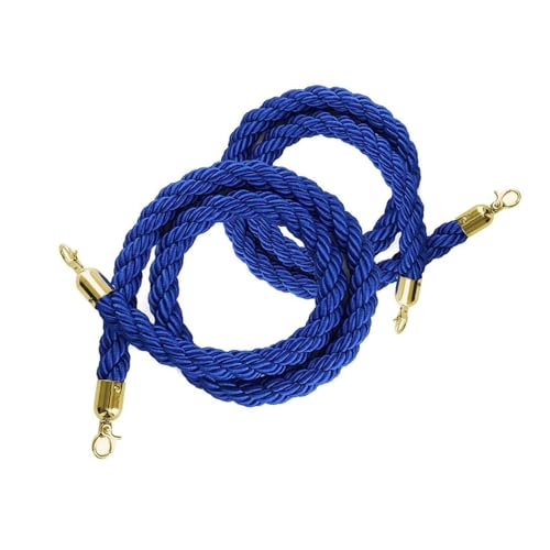 Warteschlangenmanagementseil, Gedrehtes Hanfseil mit silbernen Haken, gedrehtes Absperrseil for Einkaufszentren/Schulen/Flughäfen/D/350 cm/137,8 Zoll(D,250Cm/98.4In) von TZUGSM