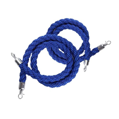 Warteschlangenmanagementseil, Gedrehtes Hanfseil mit silbernen Haken, gedrehtes Absperrseil for Einkaufszentren/Schulen/Flughäfen/D/350 cm/137,8 Zoll(Sier,400Cm/157.5In) von TZUGSM