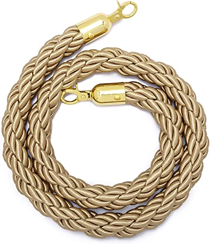 Warteschlangenmanagementseil, Karabiner, geflochtenes Hanfseil zur Warteschlangentrennung und Kontrolle der Menschenmenge bei Konzerten(1 Pack,3.5M/11.5Ft) von TZUGSM