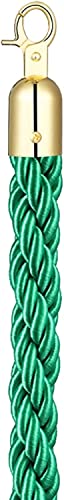 Warteschlangenmanagementseil, VIP-Warteschlangen-Absperrung, geflochtenes Seil for Partys, Kinos und Kirchen, Kontrolle der Menschenmenge, Hanfseil mit Haken, grün, 300 cm(Green,210Cm/7Ft) von TZUGSM