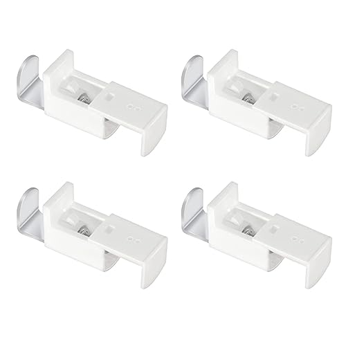 4 Stück Klemmträger Befestigung Plissee Zubehör Montage-Set ohne Bohren Klemmträger Rollo plissee zubehör Verstellbereich 20 mm für Duo Doppelrollo und Plissee Klemmträger Set für Plissee weiß von TZUNI