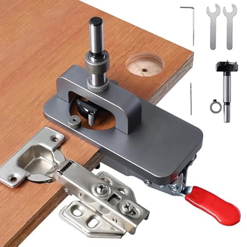 35mm Scharnier-Bohrschablone Verdeckte Scharniervorrichtung Scharnier Jig Bohrer Guide Set Scharnier Bohrvorrichtungs Set DIY für Holzbearbeitung Schrankscharniere und Montageplatten von TZUTOGETHER