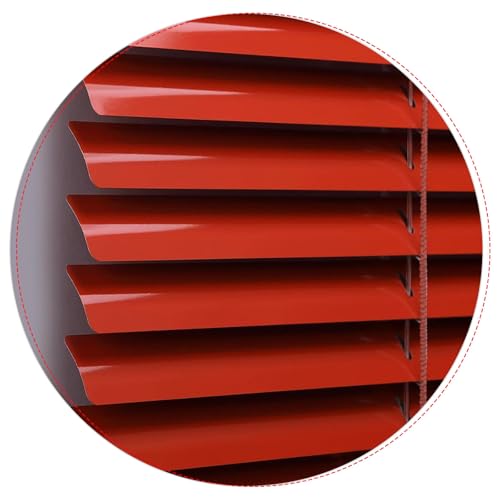 Aluminium Jalousie Rot,Metall Venezianische Jalousette 55cm 80cm 90cm 105cm 115cm 120cm,Horizontale Verdunkelungs Jalousien,Anti-UV Wasserdichte Lichteinstellung,Mit Kippstab,WxH-65x130cm/25.6x51in von TZYYAO