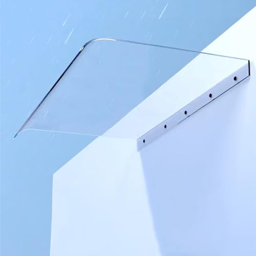 Unsichtbares Fenster Türüberdachung,3,5mm Einteilige Polycarbonat-Platte,Haustür Terrassen Vordach,Pultbogenvordach,Außenvordach Zum Schutz Vor Uv-Regen Und Schnee,Clear-40x120cm/16x47in von TZYYAO