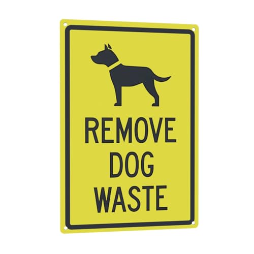 Vintage-Schilder mit Hundeabfall, 30,5 x 20,3 cm, wasserdicht, doppelseitig, Aufschrift "Pick Up After Your Dog", rustikale Metall-Wanddekoration für Zuhause, Küche, Café, Bar, 20,3 x 30,5 cm von TZnyly