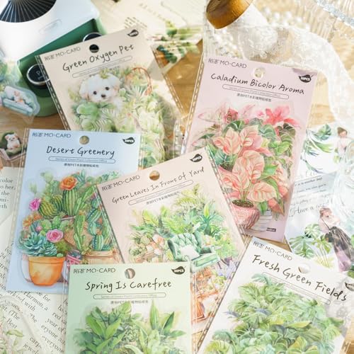 180pcs Scrapbooking Stickers Zubehör Set,Bullet Journal Zubehör Transparent Plants Journal Stickers Decorative Stickers for Scrapbook, Diary, Photo Album, Mobile Phone Case, Calendar, Notebook, 180pcs Scrapbooking Stickers Zubehör Set,Bullet Journal Zubehör Transparent Plants Journal Stickers Decorative Stickers for Scrapbook, Diary, Photo Album, Mobile Phone Case, Calendar, Notebook, von Ta Merry