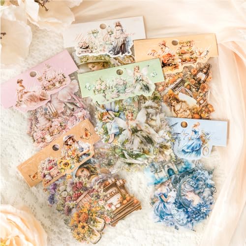Scrapbooking Zubehör Stickers 180pcs Butterfly,Elf Aesthetic Vintage Design Adhesive Sticker for Bullet Journal Zubehör,Album Crafts,Calendar Planner,DIY Art (Girl Stickers) von Ta Merry