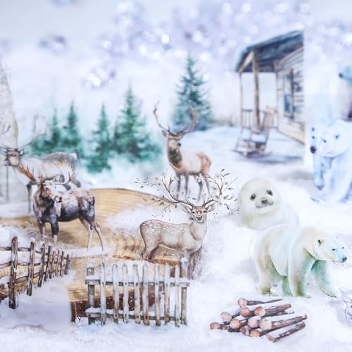 Ta Merry Scrapbook Stickers 150 Stück Bullet Journaling Accessoires Décoratifs Winter Autocollants Set Esthétique Autocollants Scrapbooking Zubehör DIY (Gletscher Aufkleber) von Ta Merry