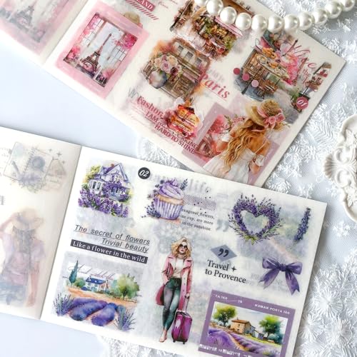 Ta Merry Scrapbook Stickers 20 Blätter Scrapbooking Aesthetic Stickers Zubehör Set für Journaling, Tagebuch, Scrapbooking,Fotoalbum,Bullet Journal Zubehör von Ta Merry