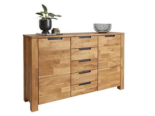 TaBoLe Kommode Sideboard aus Wildeiche massiv geölt mit Zwei Türen und fünf Schubladen TaBoLe Kommode Sideboard aus Wildeiche massiv geölt mit Zwei Türen und fünf Schubladen von TaBoLe