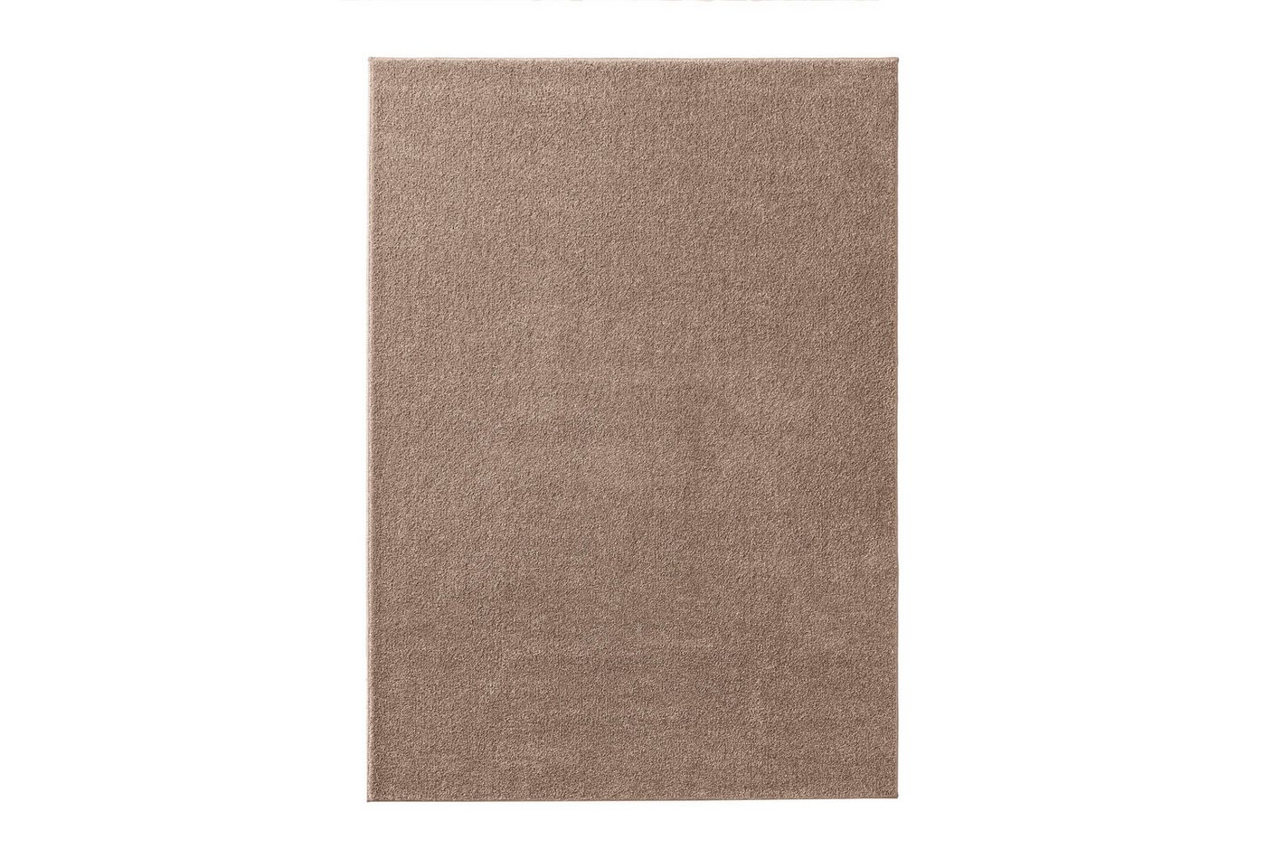 Teppich Kurzflor-Frisee-Teppich, TaCa Home, rechteckig, Höhe: 9 mm, Wohnzimmer Esszimmer Schlafzimmer Kinderzimmer, Taupe - 80 x 150 cm von TaCa Home