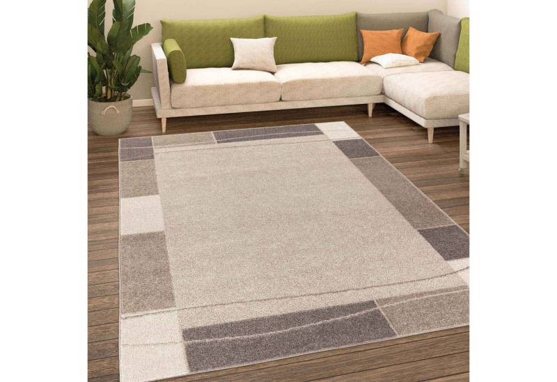 TaCa Home Teppich Moderner Designer Teppich Retro, rechteckig, Höhe: 13 mm, Wohnzimmer Schlafzimmer Esszimmer, Braun-54 - 80 x 150 cm von TaCa Home